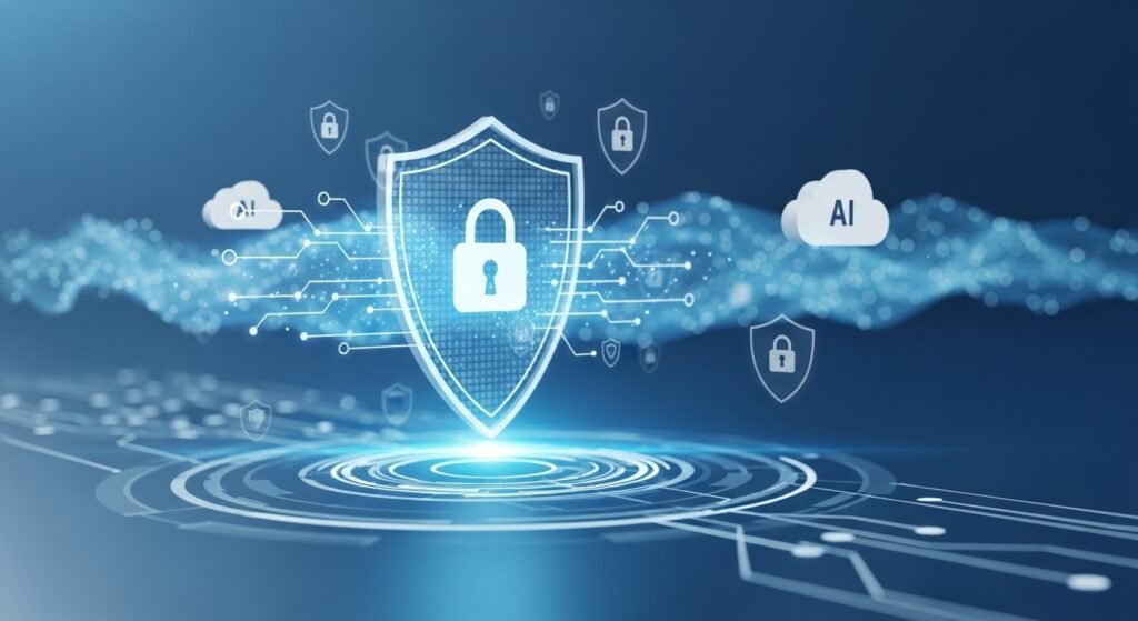 HIPAA compliance marketing 2026 concept showing secure digital shield with padlock for healthcare website compliance and HIPAA marketing checklist implementation