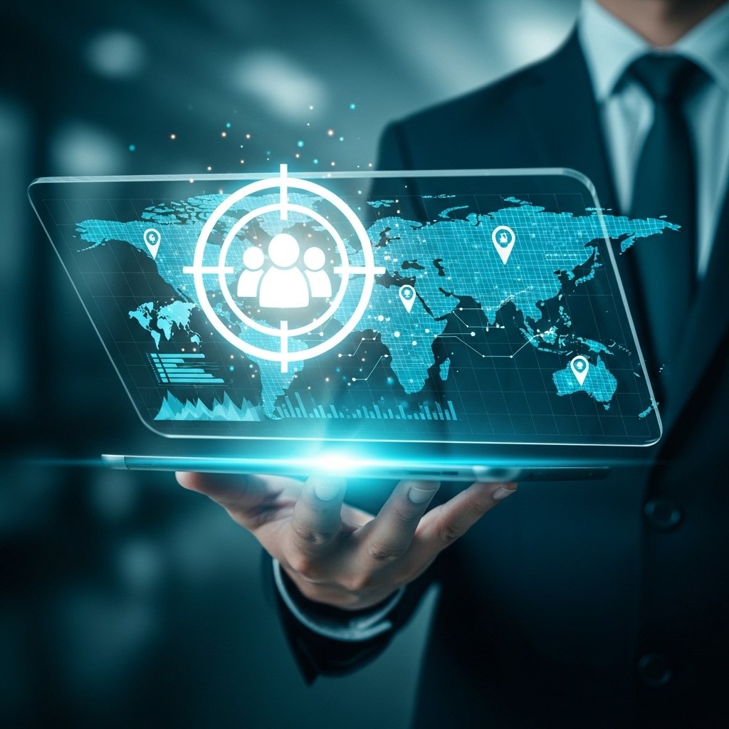 AI in digital marketing targeting global audiences using data analytics, customer segmentation, and AI-powered marketing insights